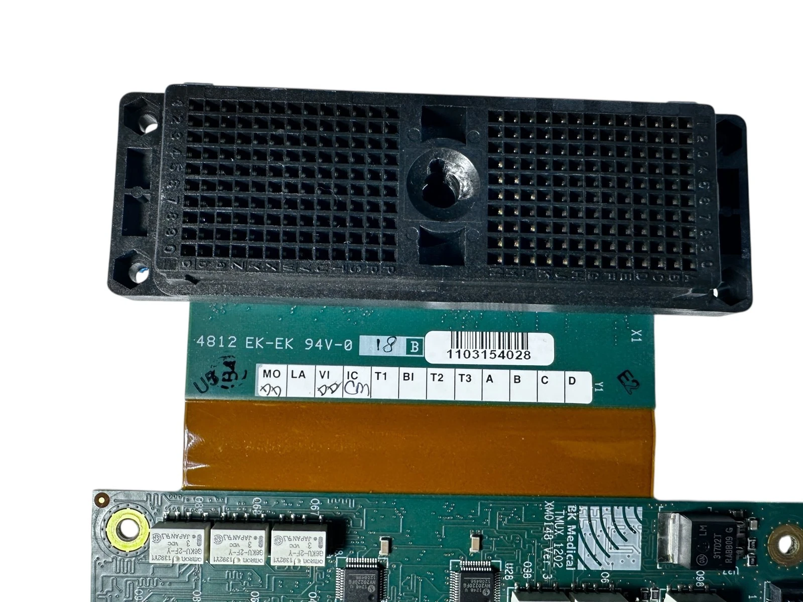 BK Medical Flex Focus 500 Ultrasound Board Assembly | P/N 1202 | FLEX CONNECTORS — photo 5 of 5