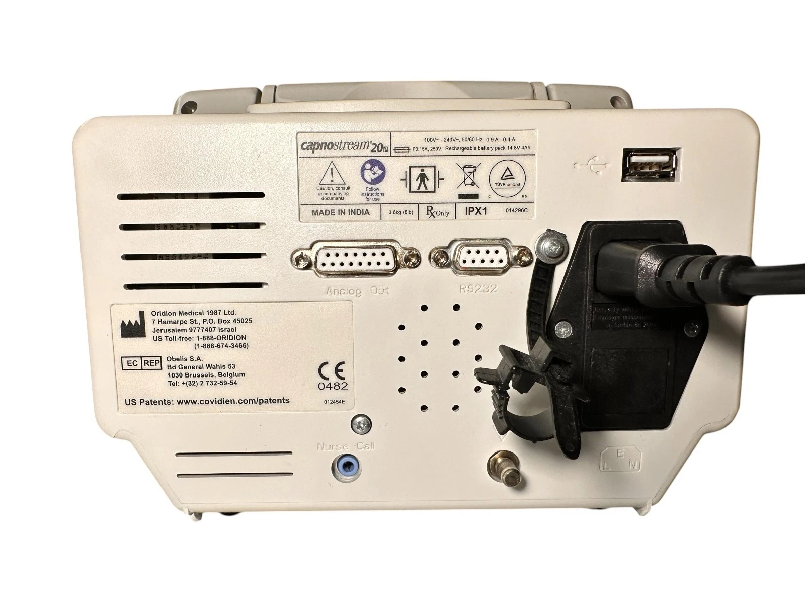 Oridion Microstream Capnostream 20P Patient Monitor SpO2 EtCO2 CS08657-02 — photo 5 of 7