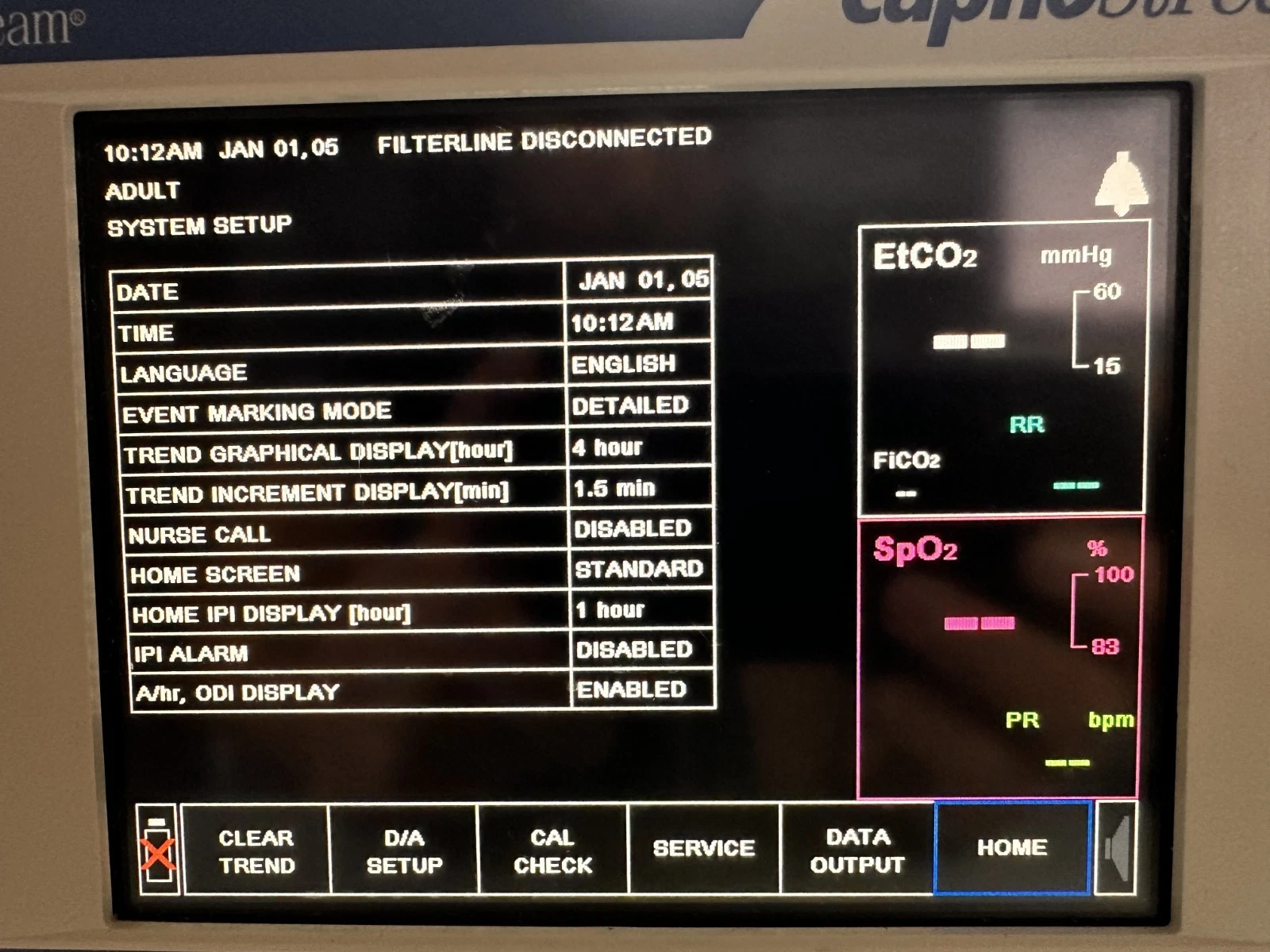 Oridion Microstream Capnostream 20P Patient Monitor SpO2 EtCO2 CS08657-02 — photo 6 of 7