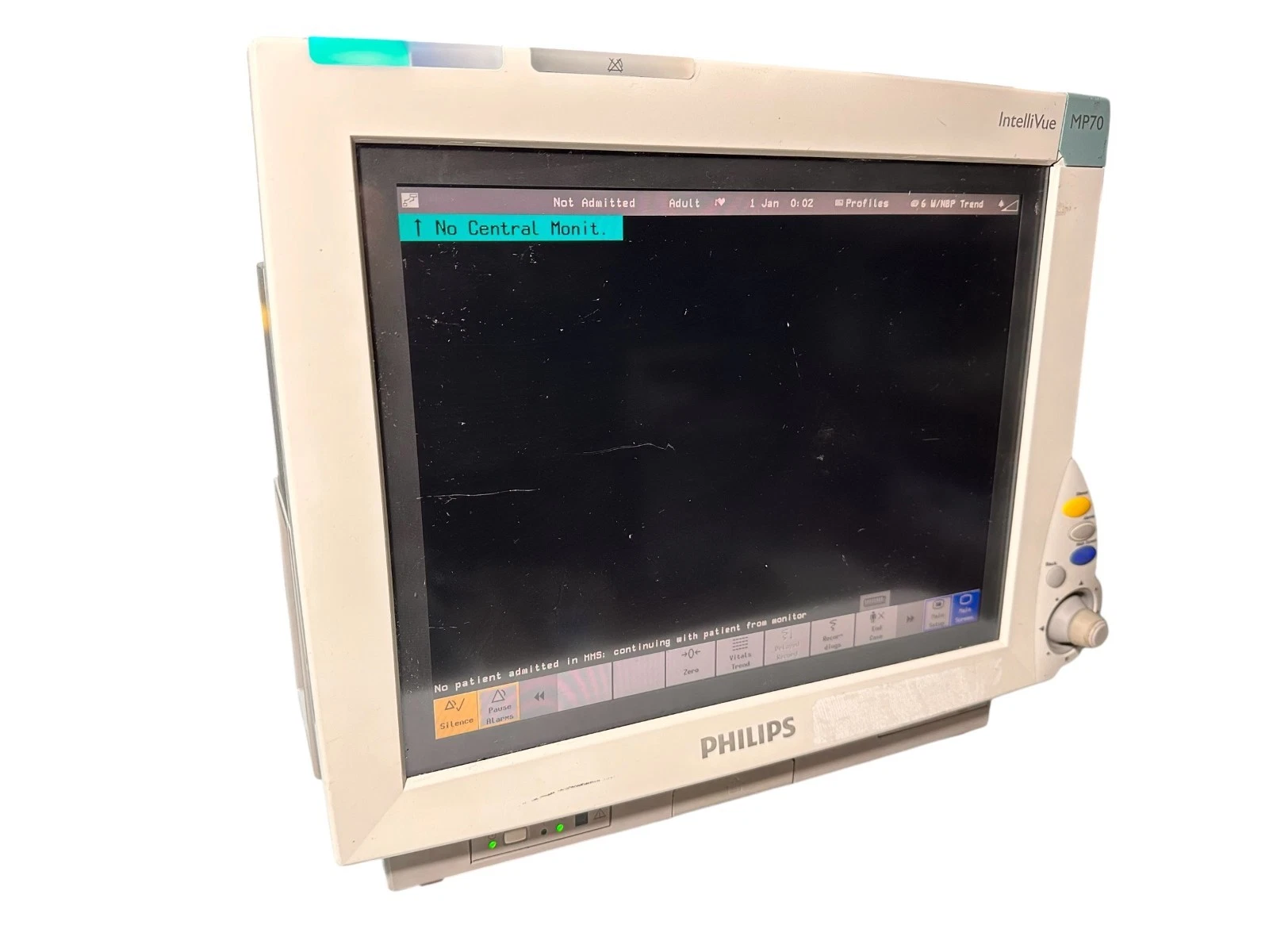 Philips IntelliVue MP70 Patient Monitor M8007A w/ Power Supply Tested Boots Up