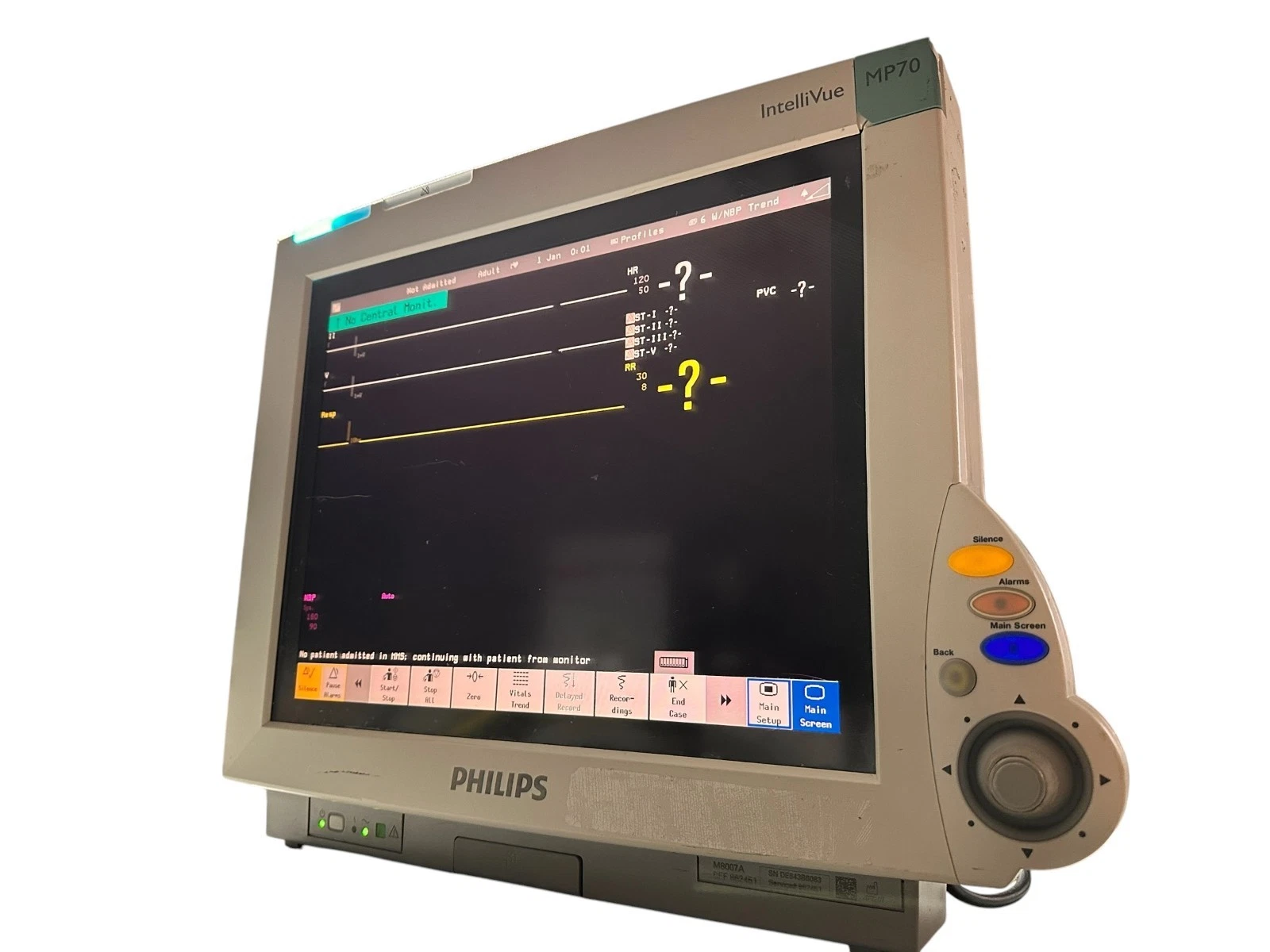 Philips IntelliVue MP70 Patient Monitor M8007A w/ Power Supply Tested Boots Up — photo 3 of 8