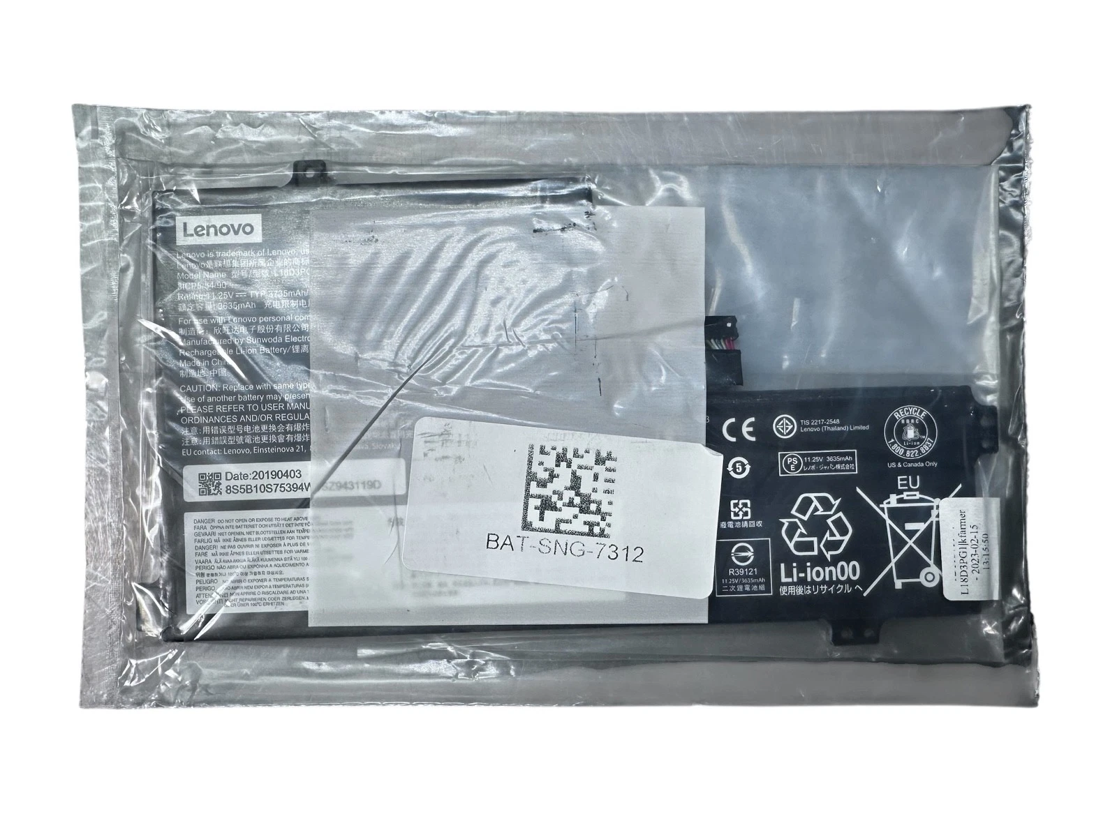 Genuine Lenovo L17L3PB0 Battery 42Wh 11.4V 5B10S75394 for 100e 300e 500e Chromeb available from Noble Lab Trade