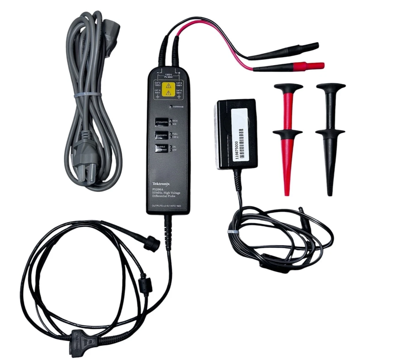 Tektronix P5200A High Voltage Differential Probe 50 MHz 1300V 50X 500X NEW available from Noble Lab Trade
