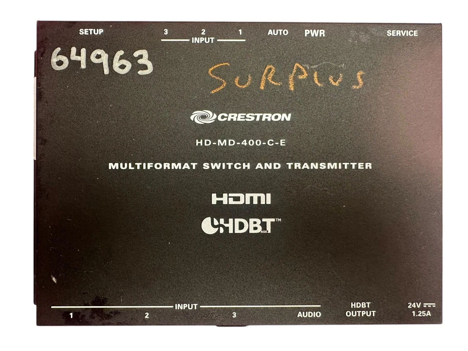 Crestron HD-MD-400-C-E Multiformat Switch & HDBaseT Transmitter HDMI VGA Audio available from Noble Lab Trade