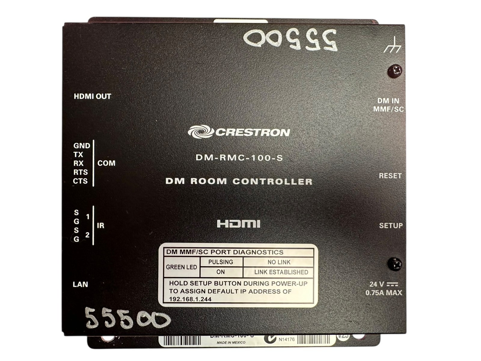 Crestron DM-RMC-100-S DigitalMedia Room Controller DM-RMC-100-S HDMI Over Fiber available from Noble Lab Trade