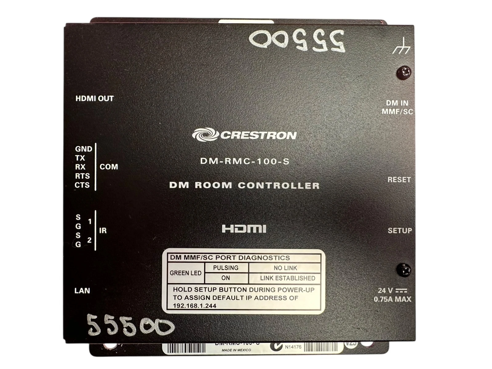 Crestron DM-RMC-100-S DigitalMedia Room Controller DM-RMC-100-S HDMI Over Fiber available from Noble Lab Trade