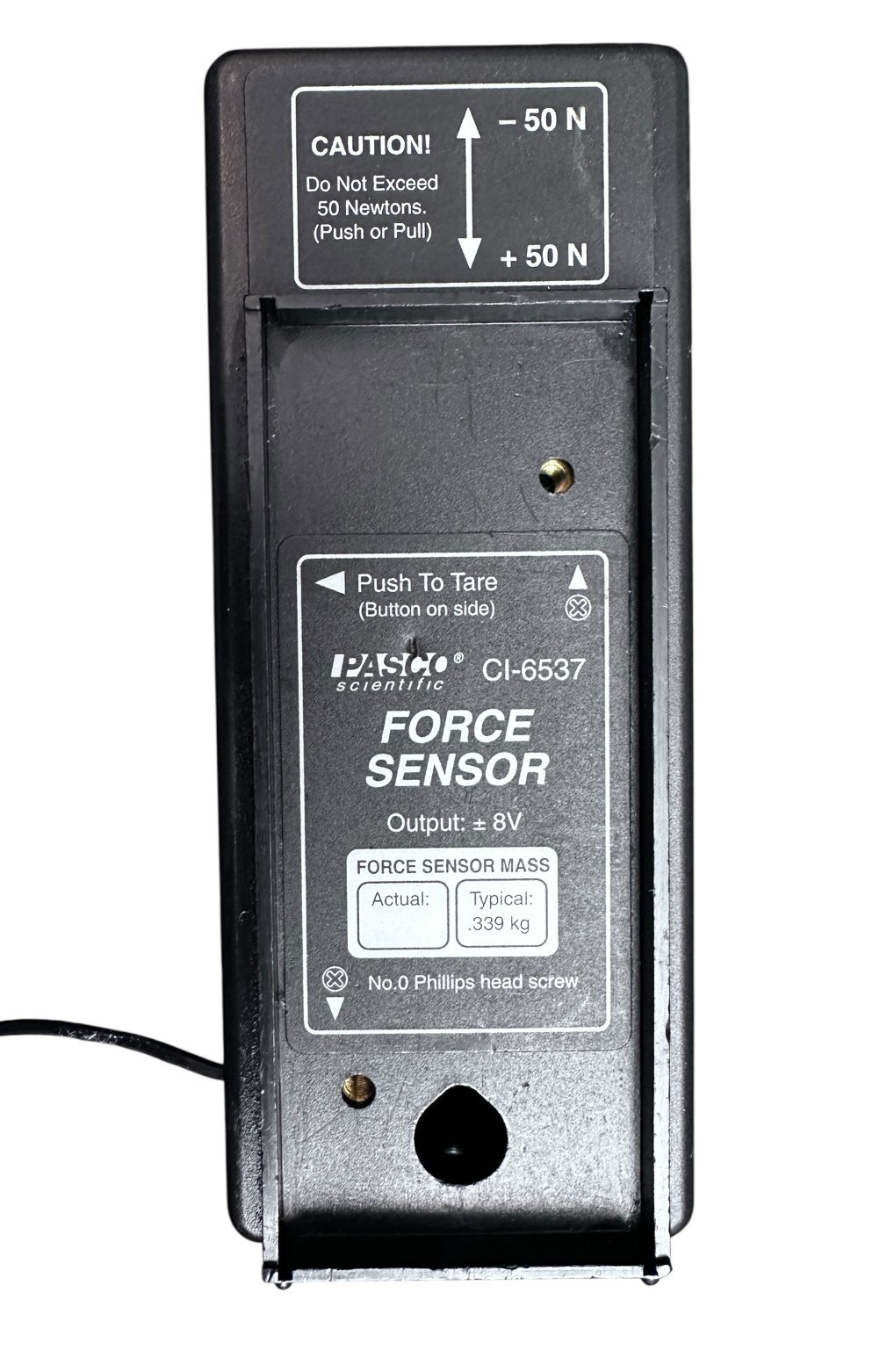 PASCO CI-6537 Force Sensor ±50 N ±8V - Scientific Equipment - Clean Unit available from Noble Lab Trade