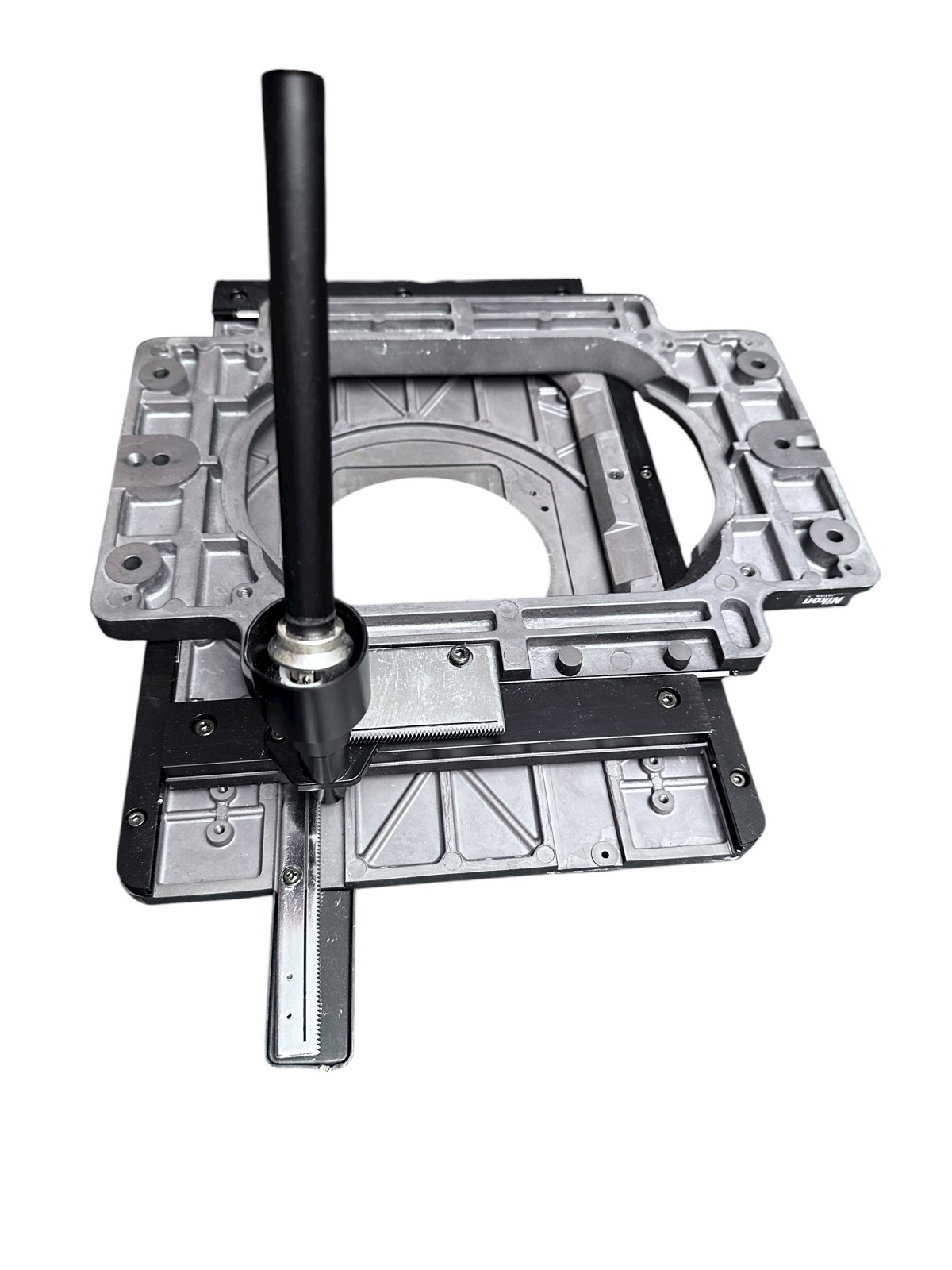 Precision Microscope XY Stage Plate Assembly with Mounting Bracket & Adjuster available from Noble Lab Trade