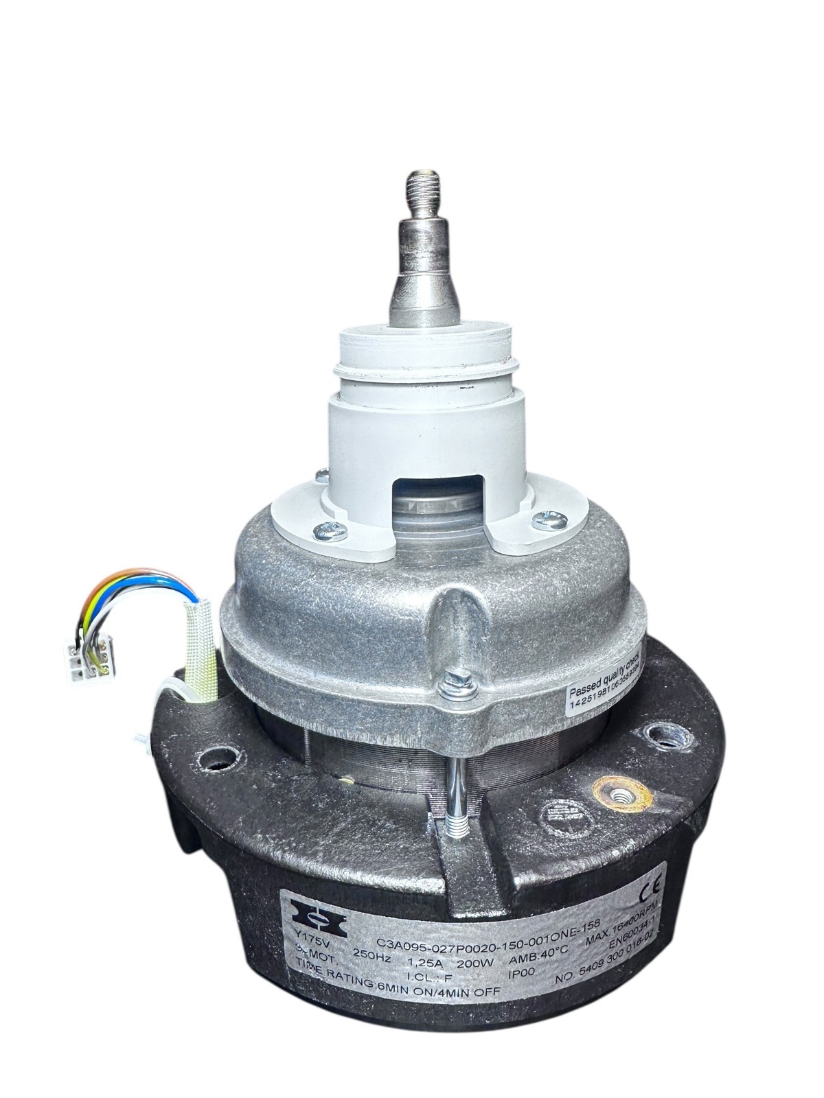 Used Tested C3A095-027P0020-150-0010NE-158 Electric Motor Assembly 175V 200W available from Noble Lab Trade