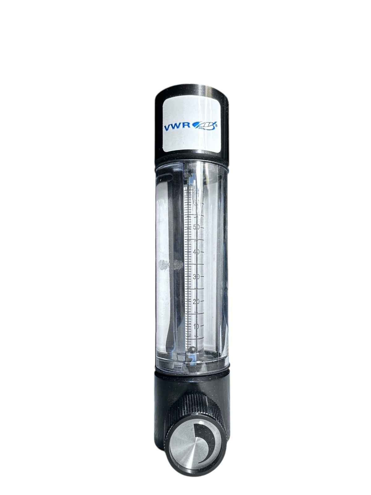 VWR Acrylic Flowmeter 60150AVB-VW Tube 6G01 R6 65mm Scale Air Water 200 PSI Max available from Noble Lab Trade
