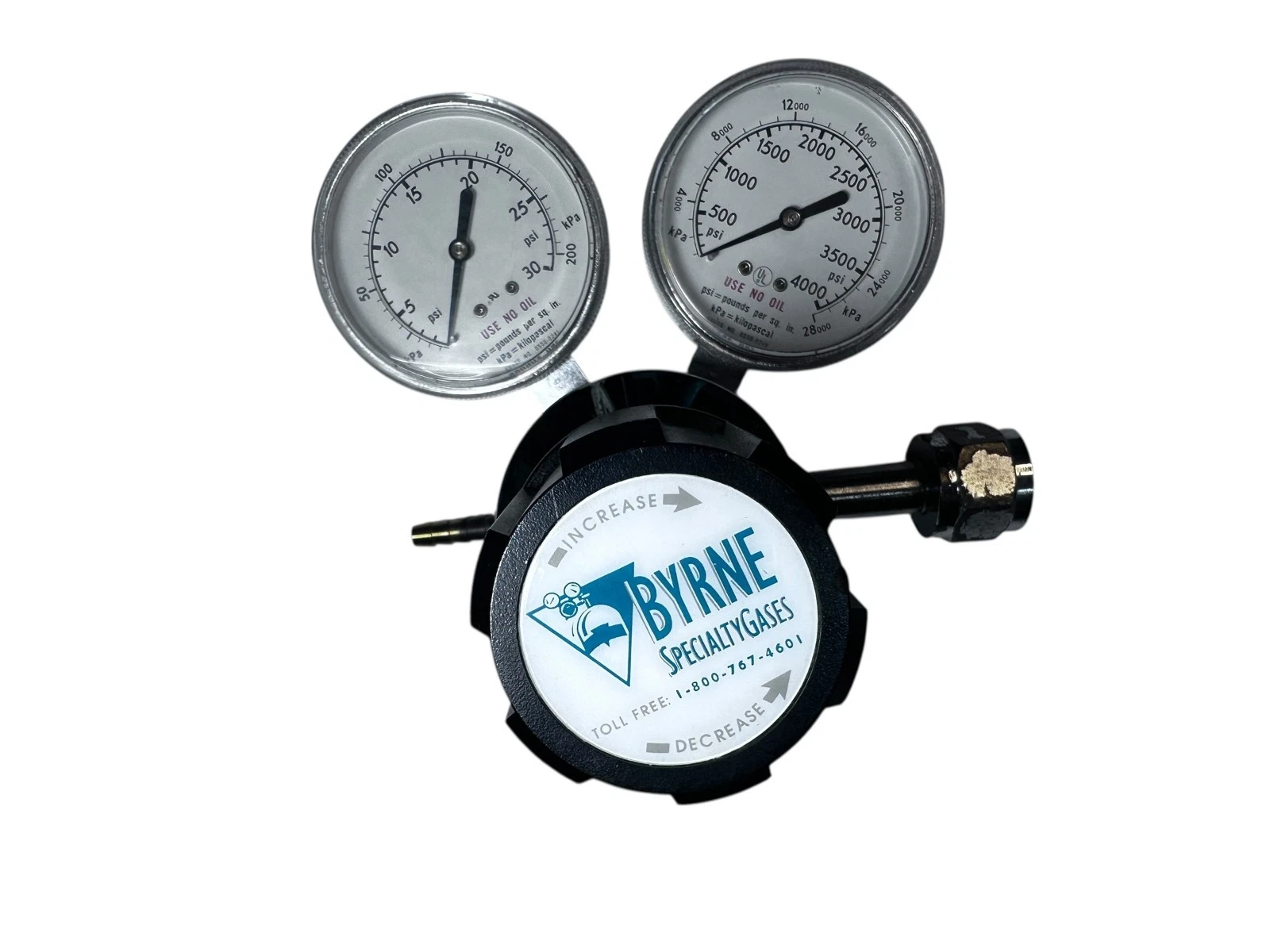 Western Enterprises 2121301-01-580 Byrne Specialty Gas Regulator 4000 PSI available from Noble Lab Trade