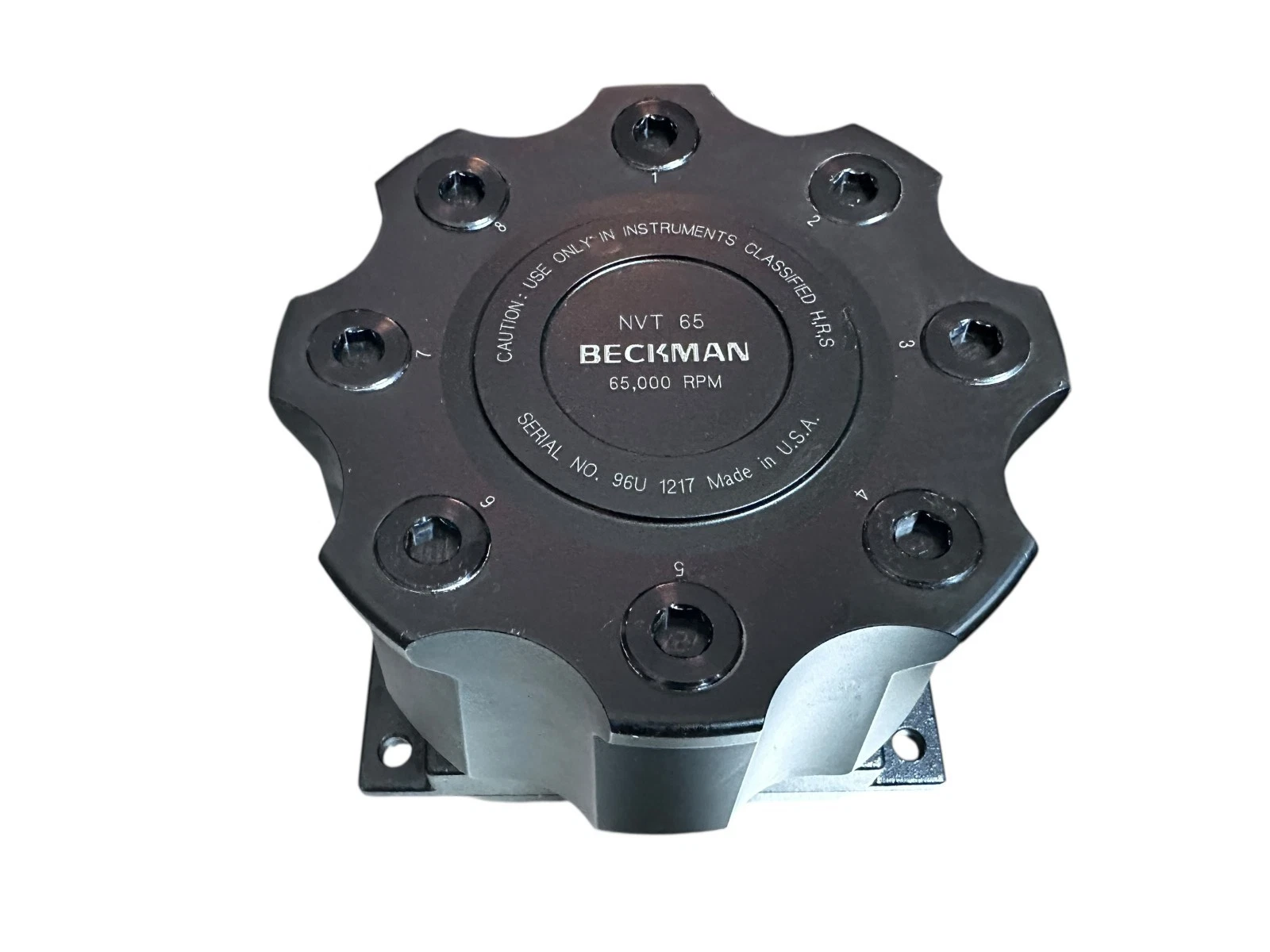 Beckman NVT 65 Ultracentrifuge Rotor 65,000 RPM – With Drive Hub & Mount available from Noble Lab Trade