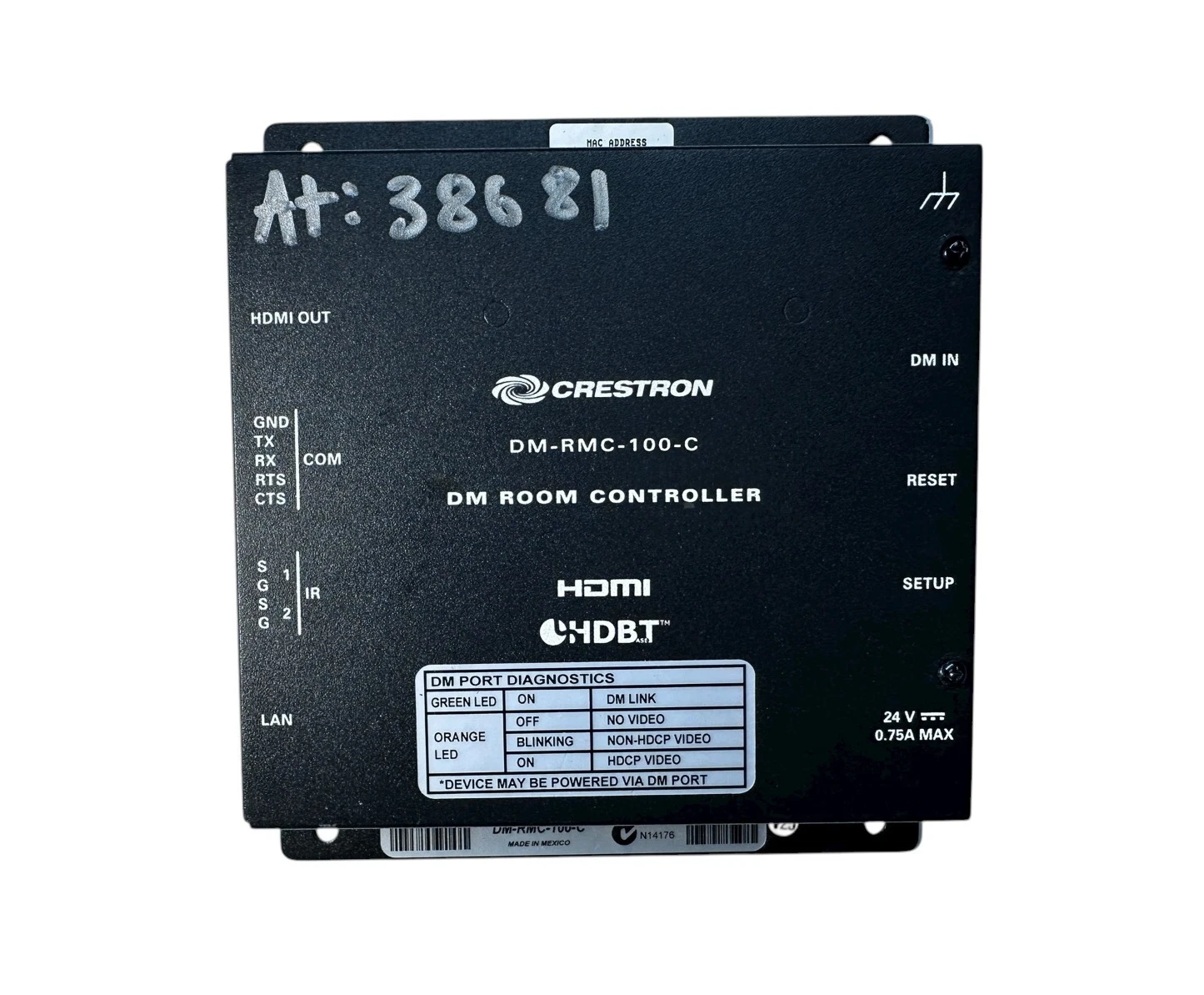 Crestron DM-RMC-100-C DigitalMedia Room Controller – HDMI / HDBaseT – Tested available from Noble Lab Trade