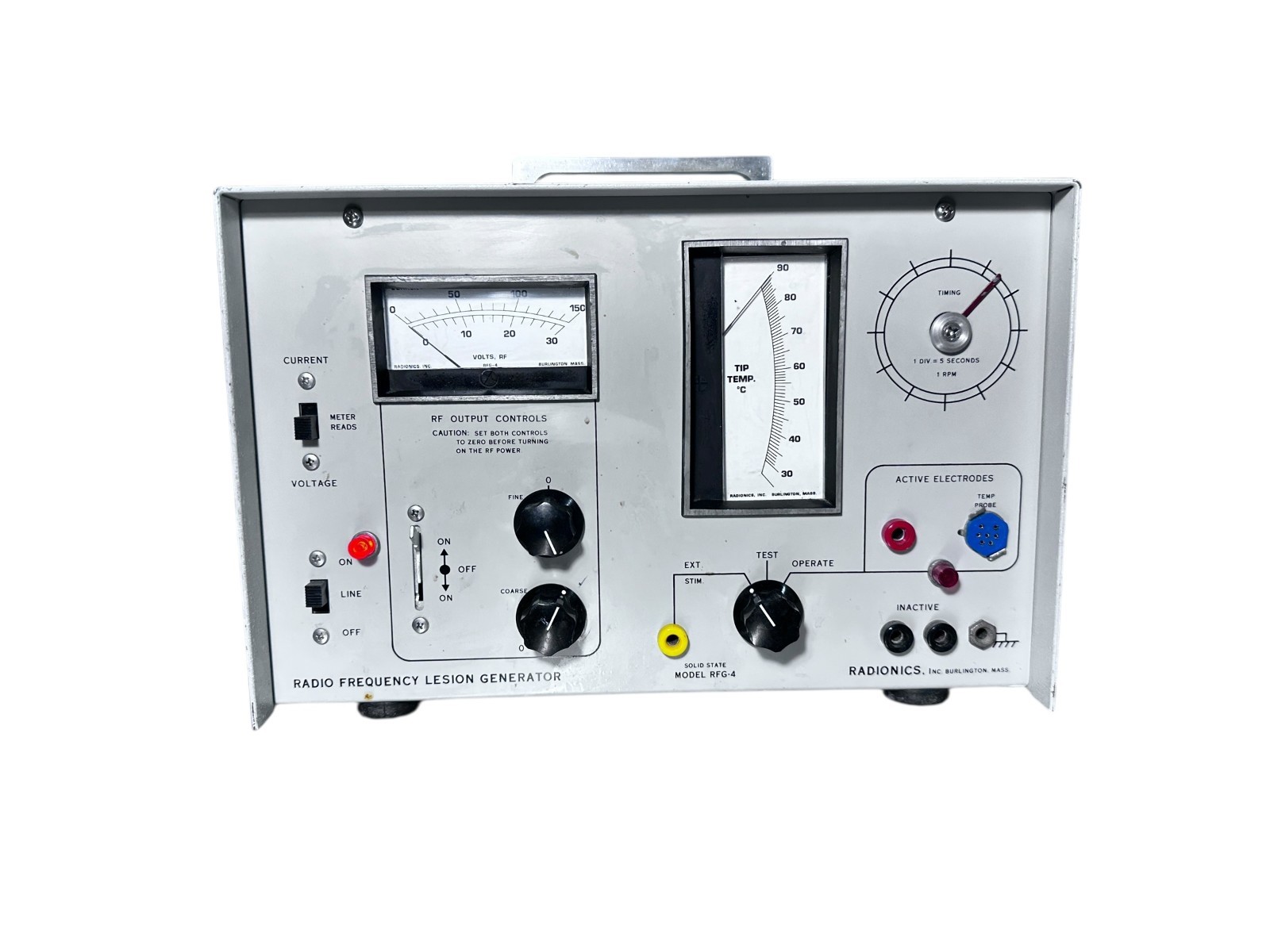 Radionics Solid-State RF Lesion Generator Model RFG-4 | Vintage Medical Research available from Noble Lab Trade