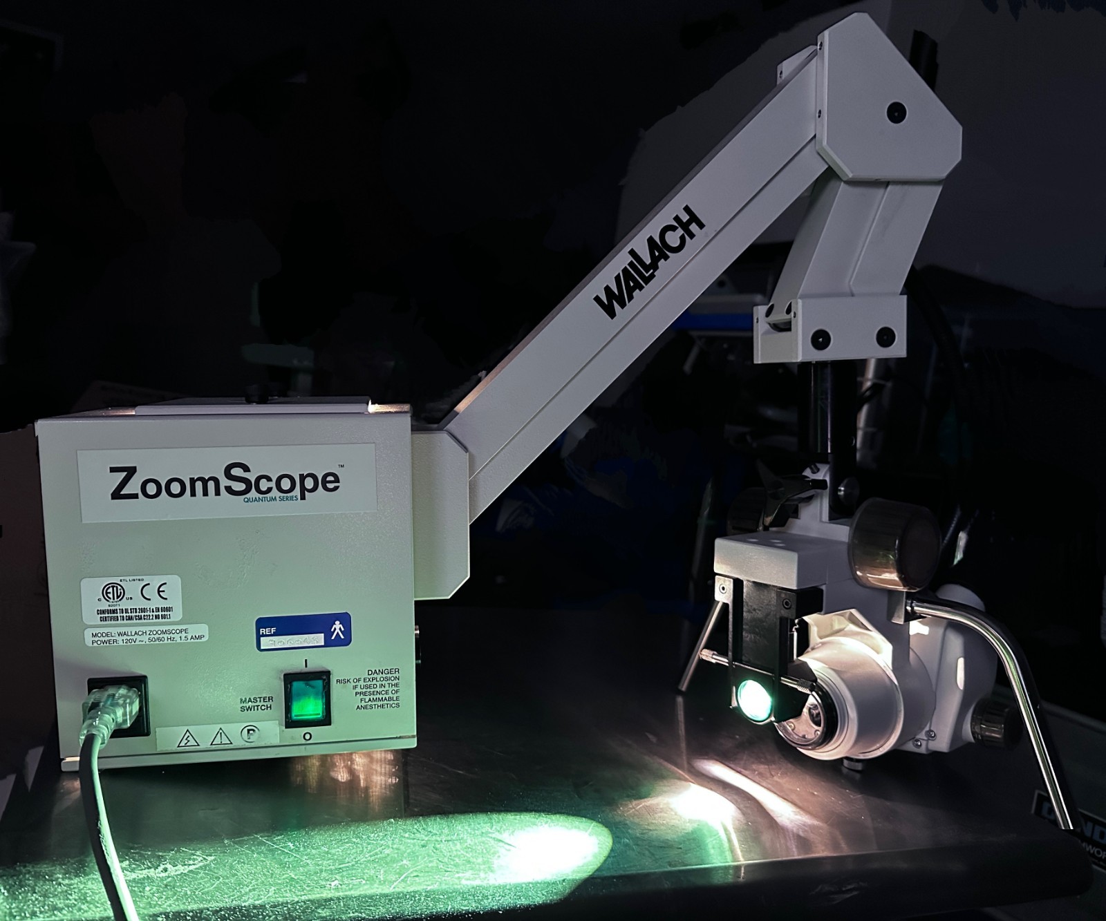 Wallach ZoomScope Exam Microscope w/ Nikon Binocular Head & Adjustable Arm available from Noble Lab Trade