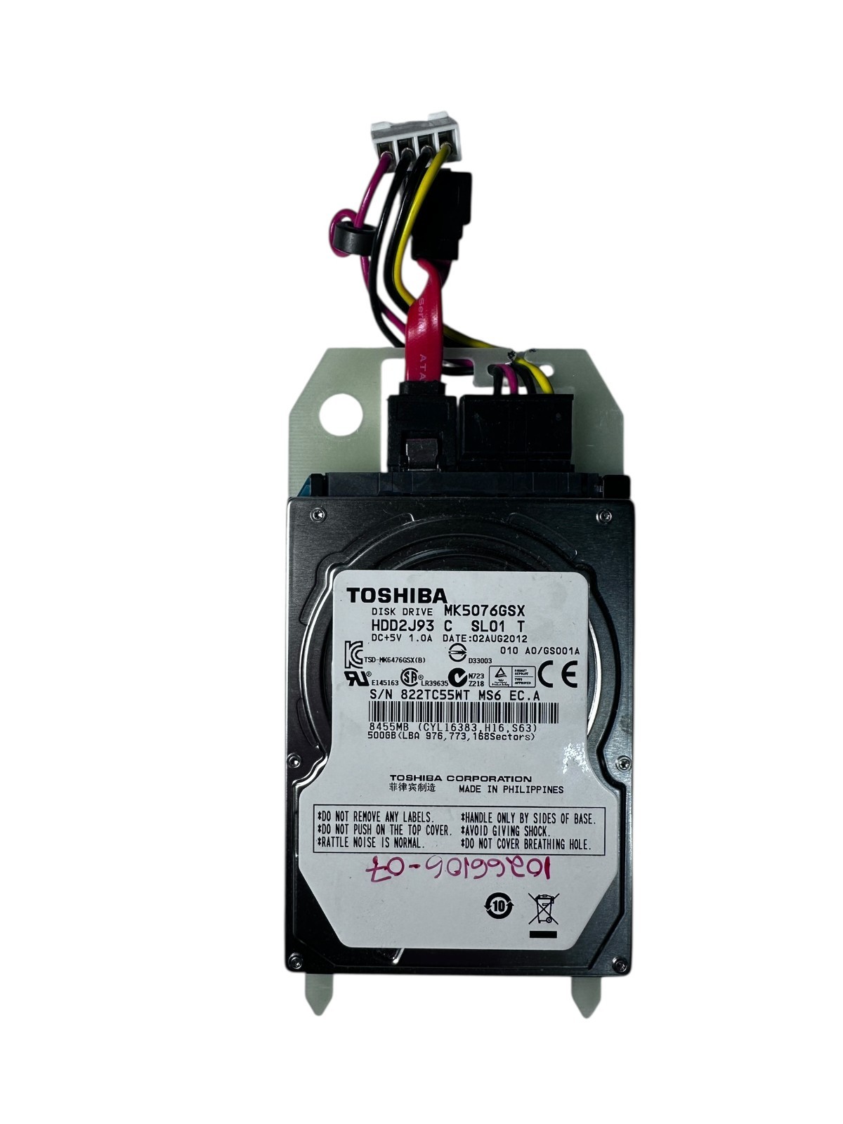 BK Medical Flex Focus 500 System Hard Drive 500GB | Toshiba MK5076GSX available from Noble Lab Trade