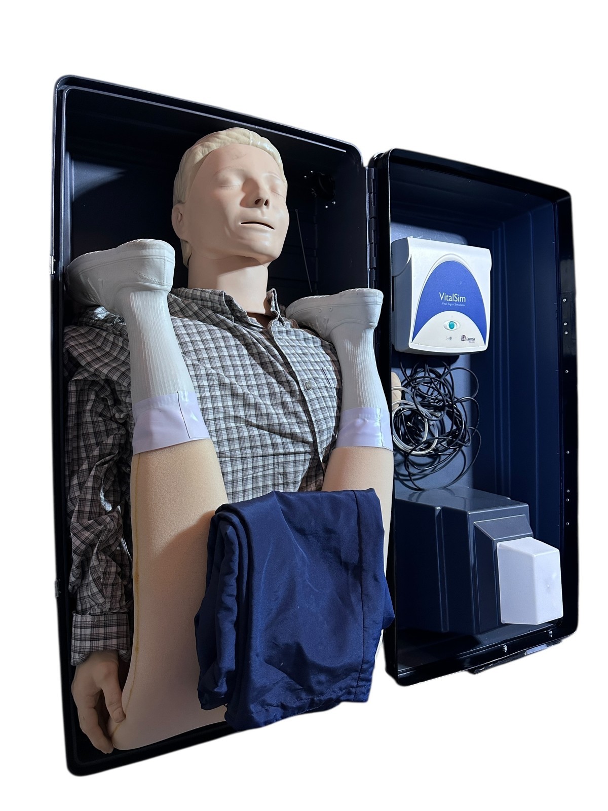 Laerdal Resusci Anne CPR Training Manikin w/ VitalSim Control Unit – Excellent available from Noble Lab Trade