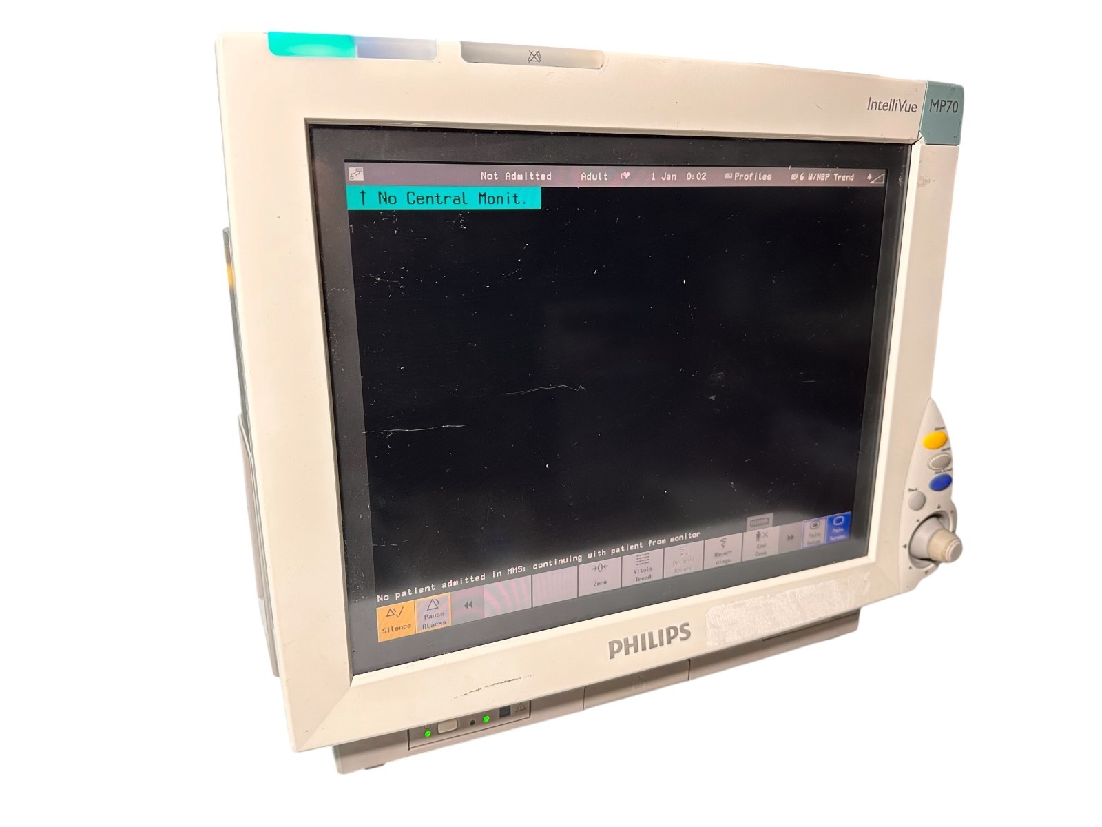 Philips IntelliVue MP70 Patient Monitor M8007A w/ Power Supply Tested Boots Up available from Noble Lab Trade