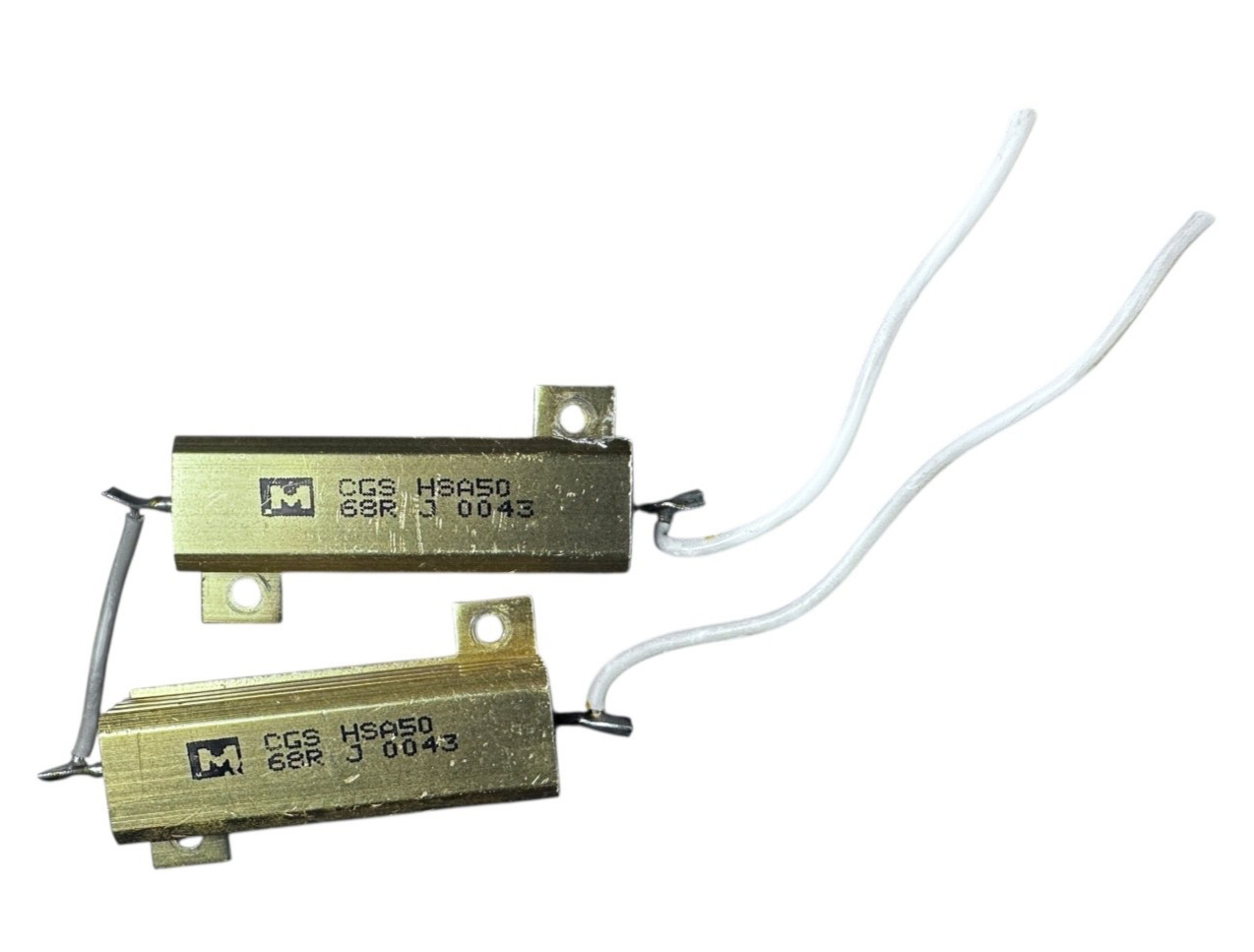 2× CGS HS850 68R 100W Gold Aluminum Power Resistors – Tested – Eppendorf 5415D available from Noble Lab Trade