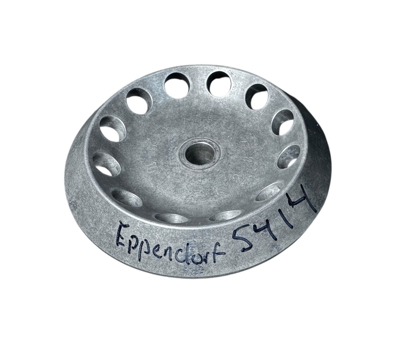 Eppendorf 5414 / 5415D Aluminum Rotor 12-Place Fixed Angle Centrifuge Part available from Noble Lab Trade