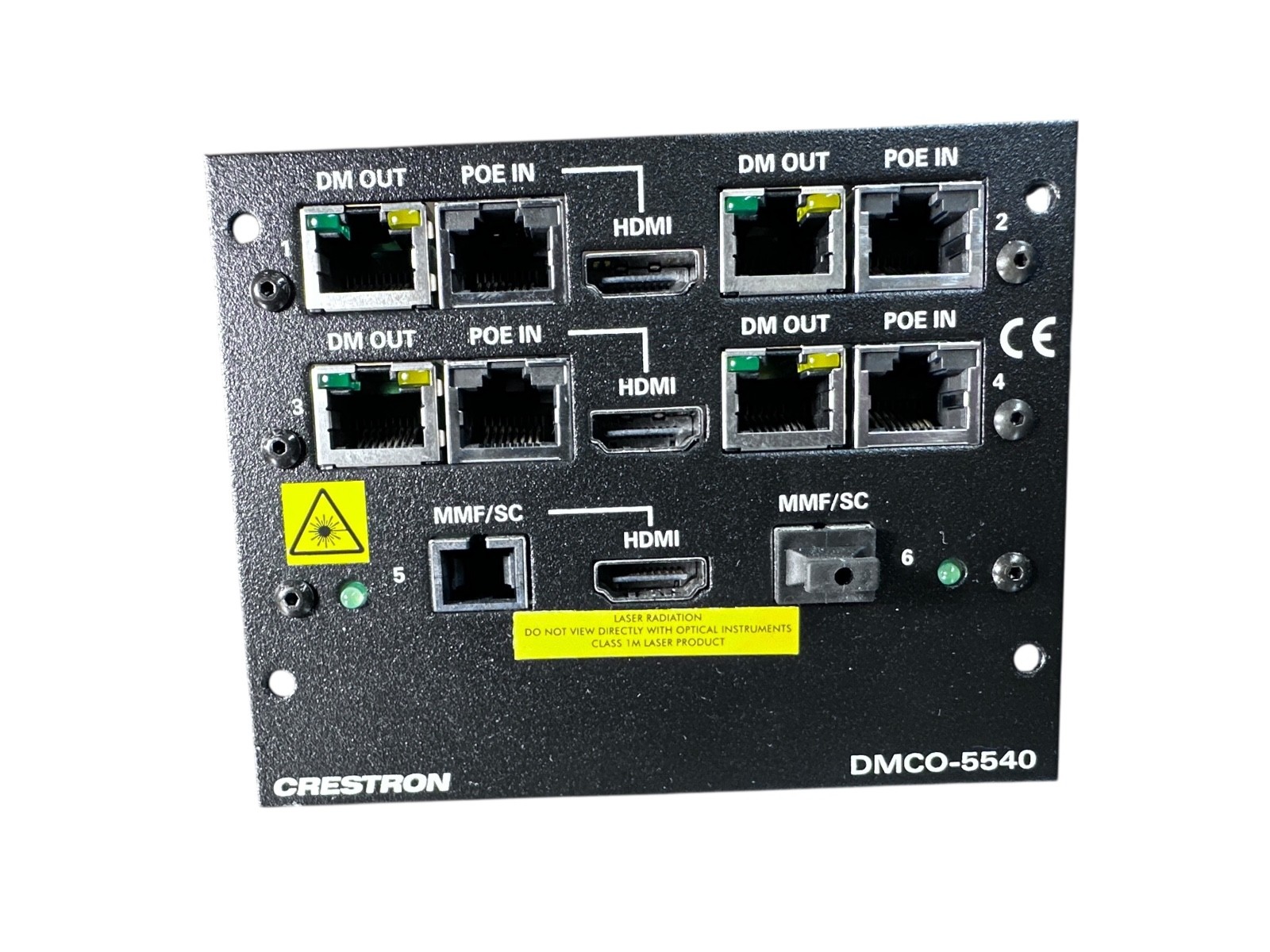 Crestron DMCO-5540 4-Port DM Output & 2-Port Fiber MMF/SC Output Card – Tested available from Noble Lab Trade
