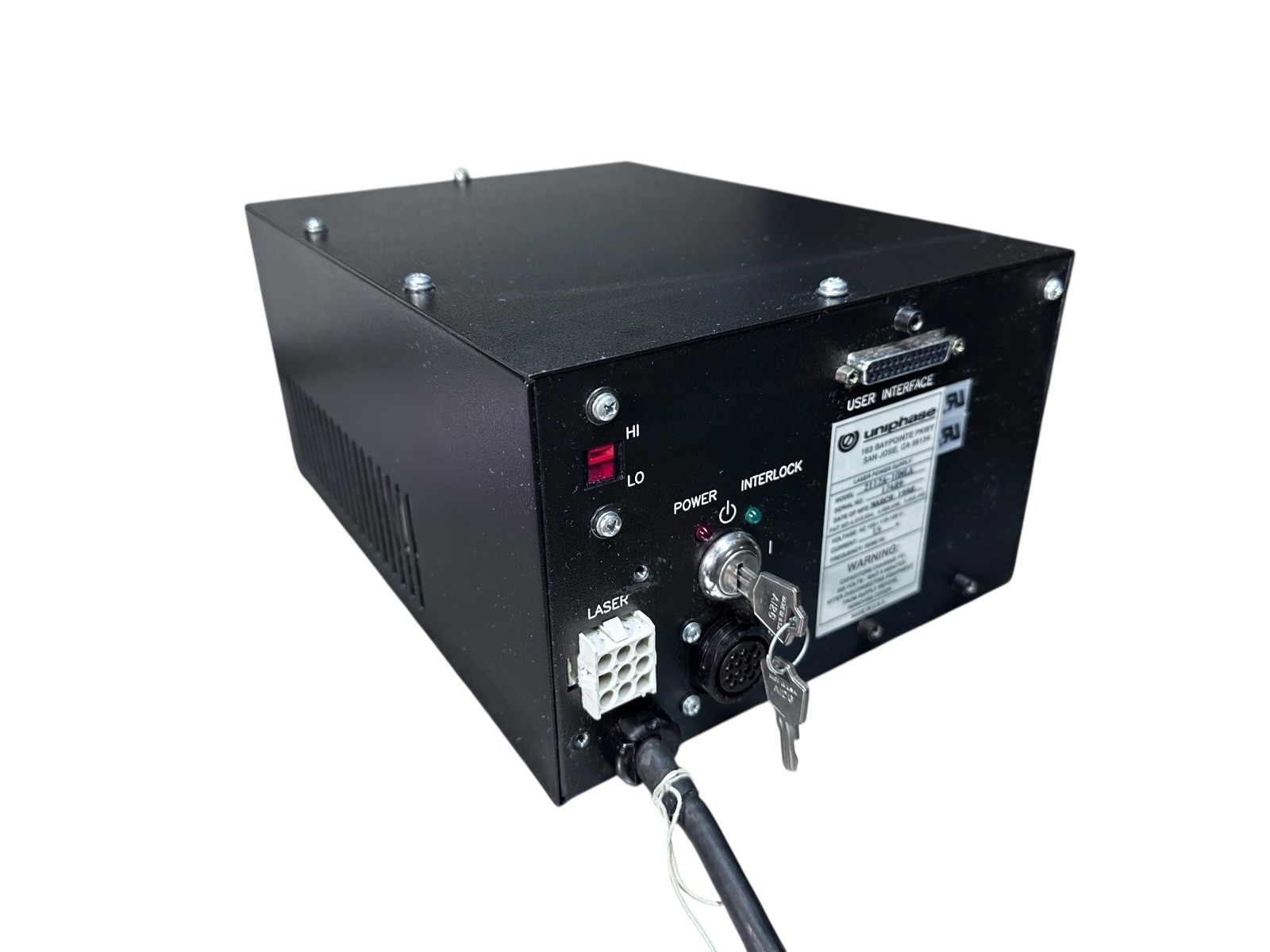 Uniphase 2112A-10MLA Laser Power Supply | Tested | With Key | Works available from Noble Lab Trade